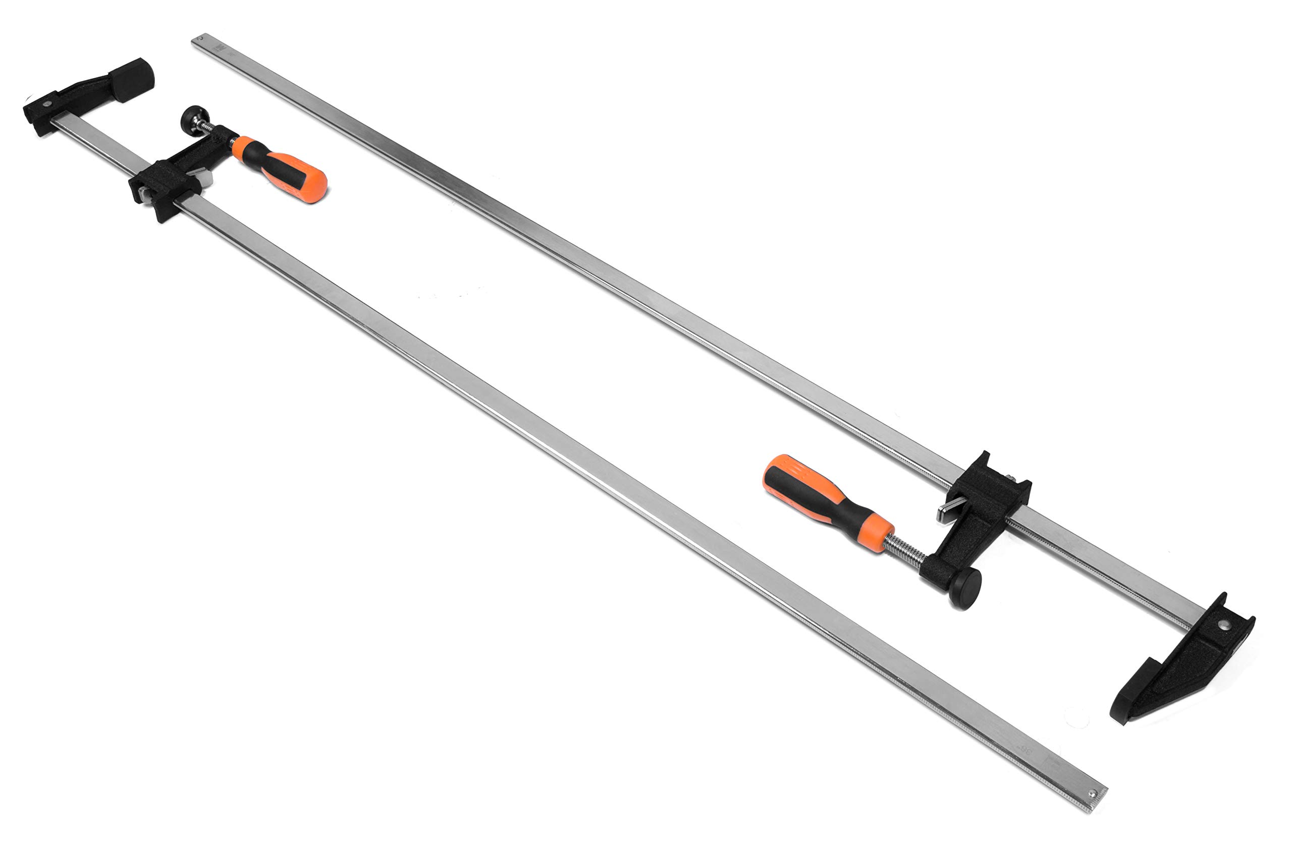 WEN 10236F2 Quick-Adjust 36-Inch Steel Bar Clamps with 2.5-Inch